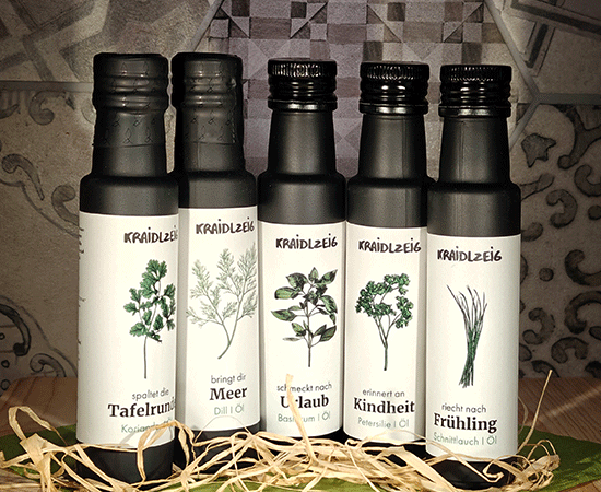 Produktfoto Bio-Kräuteröle von Kraidlzeig